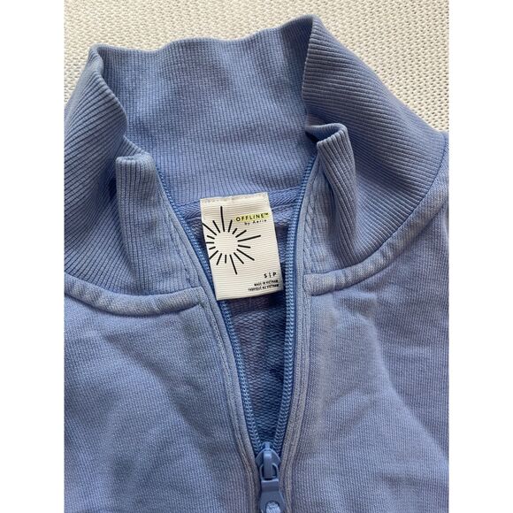 OFFLINE By Aerie Throw-Back Corset Cropped Quarter Zip - Picture 5 of 8